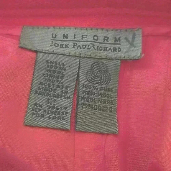 John Paul Richard Uniform 100% Pure Wool 12 Red Pencil Skirt Lined NWT - Picture 3 of 4